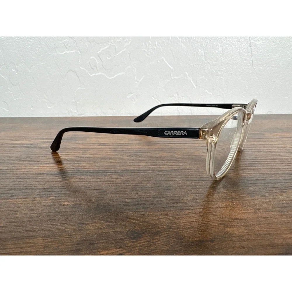 Carrera CA6636/N G3D Eyeglasses Round Clear Champagne Black Frames 50-18-145